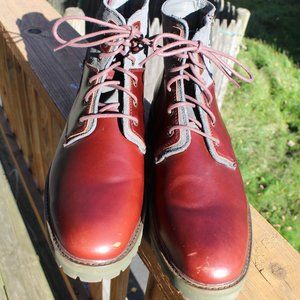 Mark Nason Men's Ankle Boots Size 10 1/2 Wine Color Leather Upper Balance